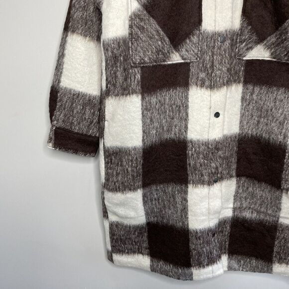 ABERCROMBIE & FITCH Womens Winterized Wool-Blend Shirt Jacket NEW $180 Brown L - Picture 8 of 16